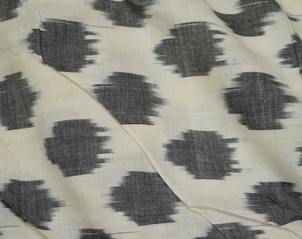 Ikat-tyg Handvävt Ikat-bomullstyg på metervara Handvävt Ikat-tyg Kuddfodral Grått Off White-tyg Heminredning Möbelgardiner