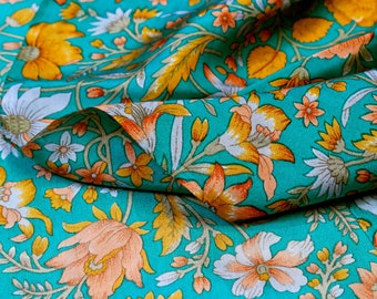Beige Indian Soft Pure Printed Silk by the Yard Saree Fabric Wedding
