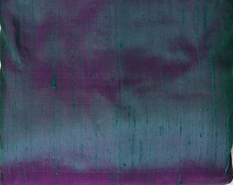 Iridescent Green Magenta Pure Dupioni Fabric Yardage Wedding Bridesmaid Dresses Indian Raw Silk Dupion Crafting Sewing Upholstery Drapery