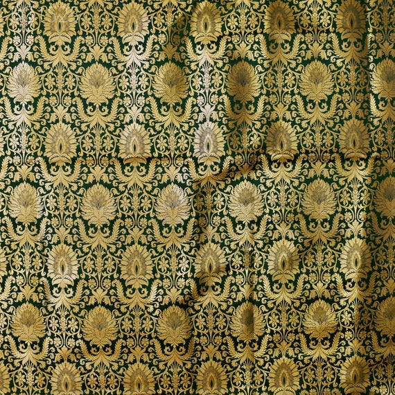 gold brocade dress fabric Metallic Abstract Light-Weight Brocade - Gold/Silver