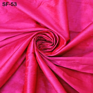 Iridescent Hot Pink Pure Dupioni Fabric Raw Silk by the Yard Indian Sew Wedding Dress Victorian Costumes Short Jackets Pillowcases Drapery
