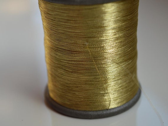 Metallic Golden Embroidery Thread Hand And Machine Embroidery | Etsy