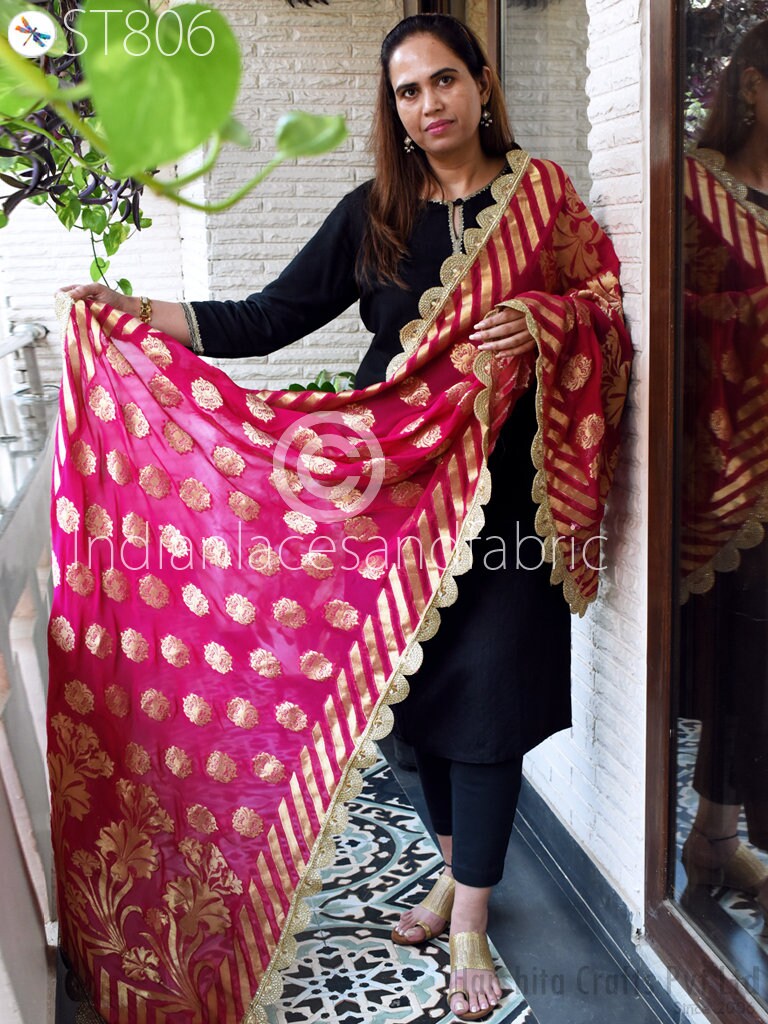 themilestocks TMS Woman s Embellished Net Dupatta Scarf