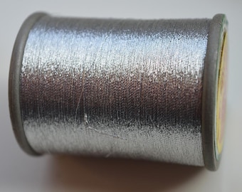 5 Spools Metallic Silver Embroidery Thread, Hand And Machine Embroidery Thread, Embroidery Thread, Indian Thread