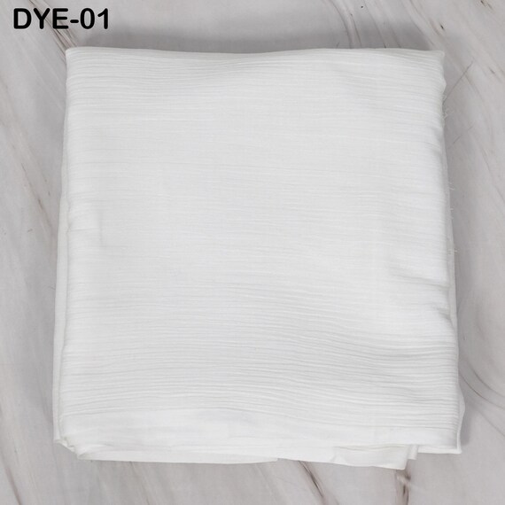 Soft Cotton Fabric: White crinkle cotton fabric, super soft on skin, dyeable cotton fabric by the yard, lining fabric for summer dresses.