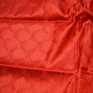 Red Jacquard Fabric Brocade By The Yard Silk Wedding Dresses Bridesmaid Dress Sewing Crafting Costume Bridal Home Furnishing Valance Drapes