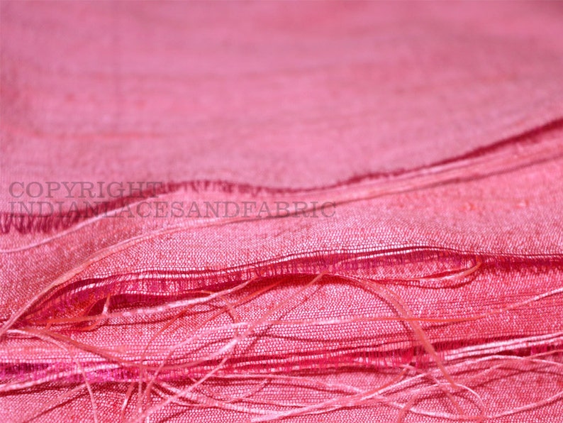 Rose Color Pure Dupioni Silk Fabric by Yard Red Wedding Etsy
