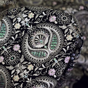 Gestickter Stoff als Meterware, Nähen, DIY, Basteln, indische Stickerei, Hochzeitskleid, Kostüme, Puppen, Taschen Home Decor