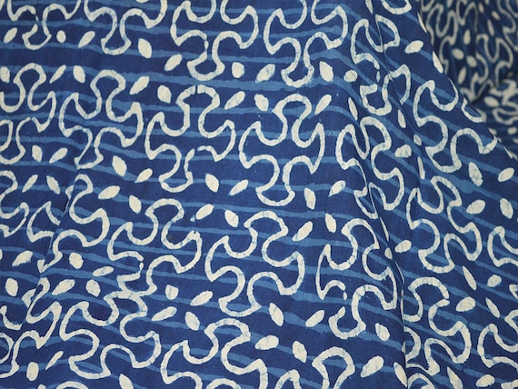 indigo cotton dress material Indigo Blue Cotton Fabric Vegetable Dyed Hand Block Printed Cotton Fabric  by Yard Summer Dress Fabric Indigo Fabric for Clothing Accessory