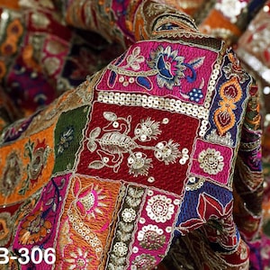 Tessuto ricamato indiano color bordeaux da 54 pollici, tagliato su misura, in georgette, ricamo, cucito, tenda, fai da te, artigianato, materiale per abito estivo da donna, tendaggio, casa