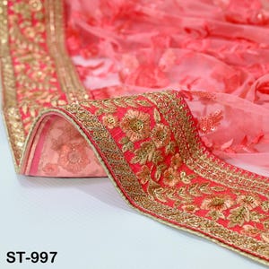 Peachy Pink Indian Wedding Dupatta Embroidered Net Long Dupatta Bridal Veil Lehenga Embroidery Stoles Punjabi Dress Chunni Head Scarf Women