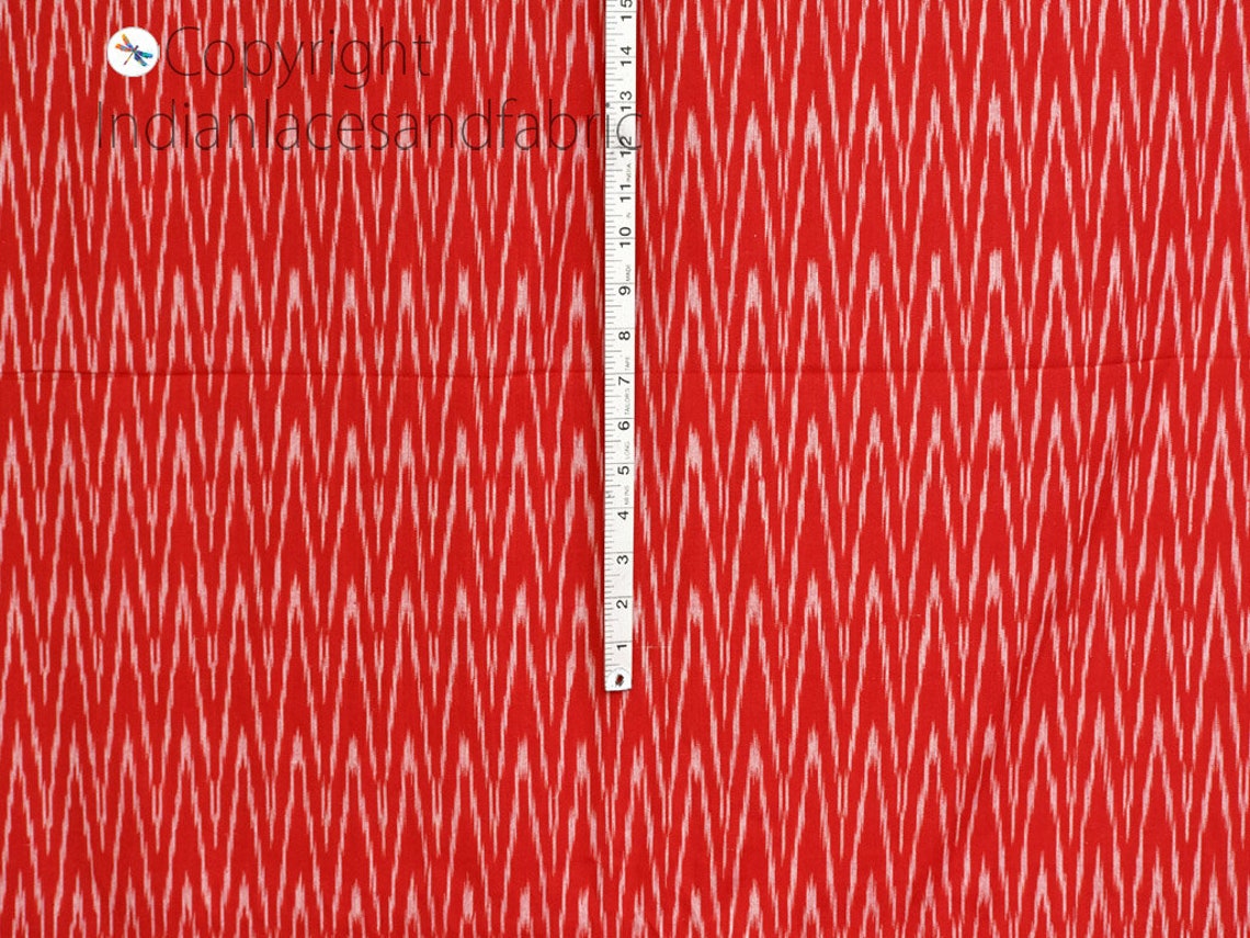 Red Ikat Fabric Yardage Hand Loom Cotton Sold by Yard Ikat Etsy