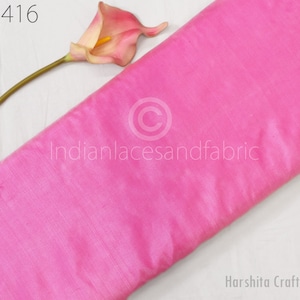 60gsm Indian Bright Pink Soft Pure Plain Silk Fabric by the yard Wedding Bridesmaid Costume Party Dress Pillows Cushions Drapery Crafting