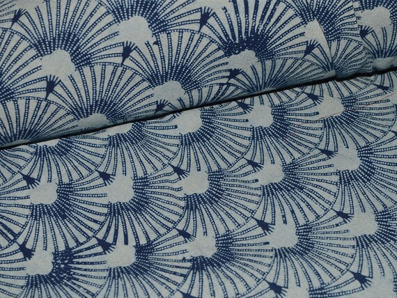 Indigo Blue Cotton Fabric Indigo Cotton Fabric Vegetable | Etsy
