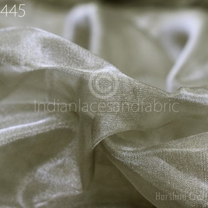Indian Silver Pure Zari Tissue Fabric by the yard Saree Dupatta Wedding Lehenga Sari Clothing Wedding Prom Dresses Crafting Sewing Curtain
