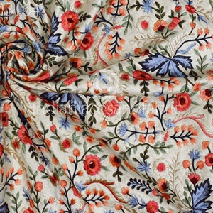 Embroidered Dupioni Silk MED-177/16 Fabric main image 1