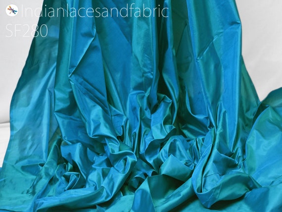 1 Yard Purple Blue Iridescent Cotton Silk Fabric,soft and Smooth