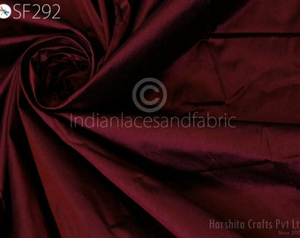 80gsm Indian Burgundy Soft Pure Plain Silk Fabric by the yard Wedding Dress Bridesmaids Costumes Party Dresses Pillows Covers Drapery