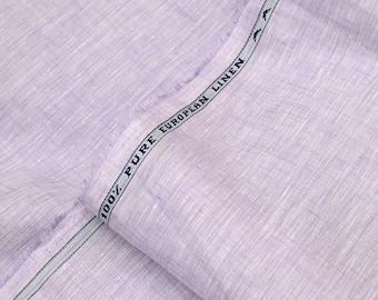 58'' Lavender Pure Linen fabric by the yard Extra Wide Natural Linen Women Summer Dresses Shirts Skirts Crafting Sewing Curtains Home Decor