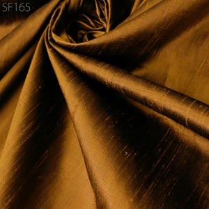 Tessuto di seta dupioni puro marrone iridescente tagliato a misura Abiti da sposa indiani Cucito seta grezza Damigelle d&#39;onore Bambole Nast