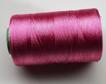 Bubble Gum Pink Silk Thread Spool, Art Silk Thread,Hand Machine Embroidery Thread, Silk Embroidery Thread Wholesale Indian Silk Thread