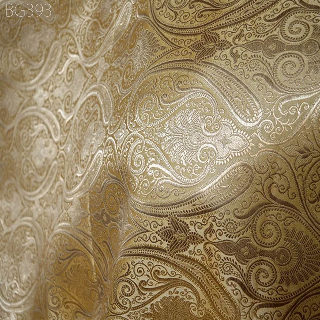 Brocade Tirana Beige Fabric 150 cm main image 1
