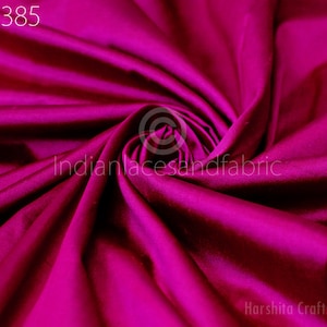 80gsm Soft Pure Plain Silk Fabric by the yard Magenta Black Indian Wedding Dress Bridesmaids Party Dress Pillowcases Cushion Covers Drapery