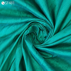 Persian Green Dupioni Silk Raw fabric by the Yard Indian Pure Dupion Wedding Bridesmaid Dress Crafting Sewing Pillowcases Costume Upholstery