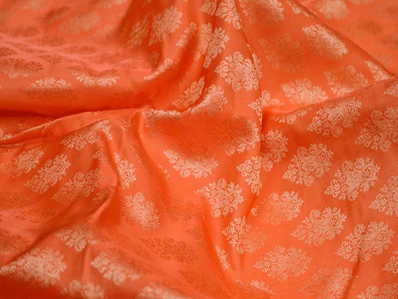 orange jacquard dress