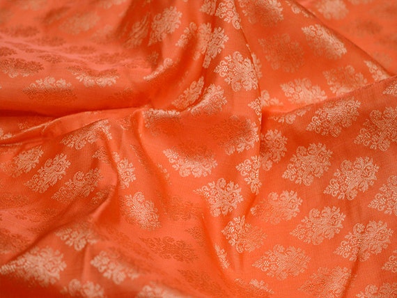 orange jacquard dress