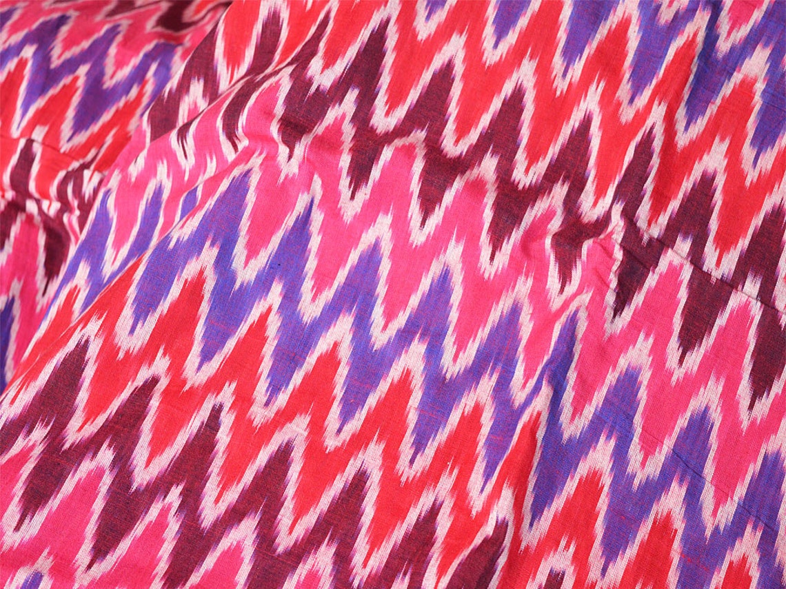 Pink Ikat Fabric Handloom Ikat Fabric Indian Cotton Fabric - Etsy