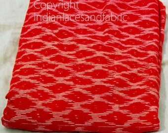 Red Ikat Fabric Yardage Handloom Ikat Cotton sold by yard Home Decor Tablecloth Draperies Cushions Summer Dress Material Quilting Apperals