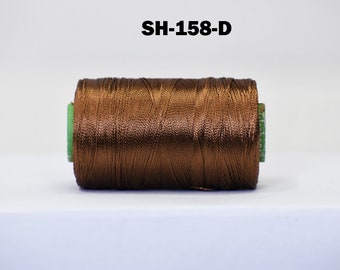 Penny Brown Silk Thread Spool, Art Silk Thread, Hand And Machine Embroidery Thread, Art Silk Embroidery Thread, Indian Silk Thread