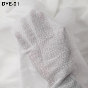 Soft Cotton Fabric: White crinkle cotton fabric, super soft on skin, dyeable cotton fabric by the yard, lining fabric for summer dresses. image 7