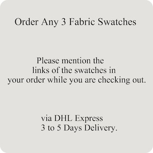 Order Any 3 Fabric Swatches, Fabric Sample 8 x 8 cms Square Piece