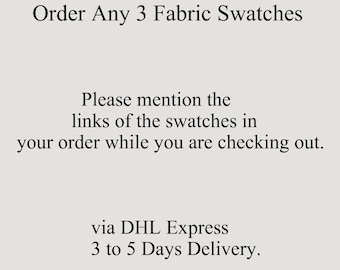 Order Any 3 Fabric Swatches, Fabric Sample 8 x 8 cms Square Piece