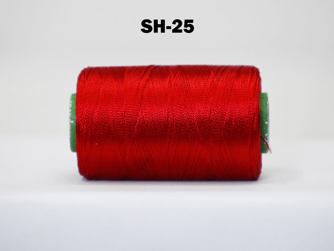  Red Sewing Thread Red Thread Soft Comfortable Breathable Shiny  Silk Thread Acrylic Sewing Thread for Slippers Handbag Hat Red Thread Soft  Comfortable Breathable Shiny