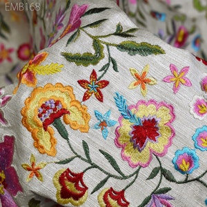 Indischer Stickereistoff Meterware Nähen DIY Basteln Bestickte Brautkleider Stoff Kostüme Puppen Taschen Kissenbezüge Tischläufer