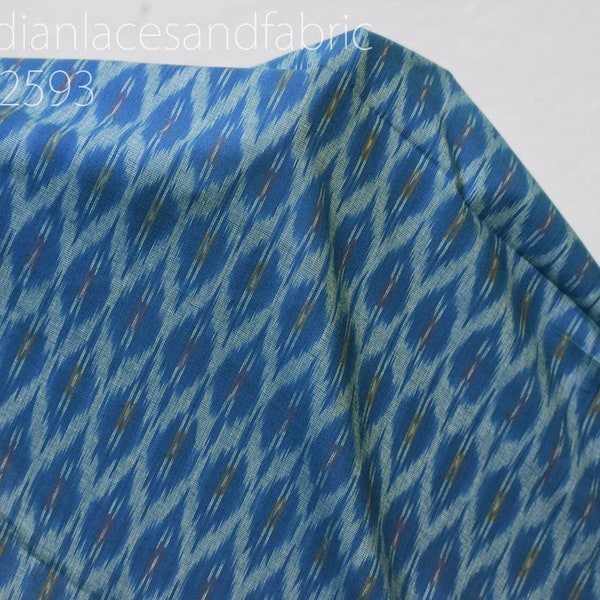 Dark Blue Ikat Fabric Yardage Handloom Sewing Cotton sold by yard Crafting Home Decor Bedcovers Tablecloth Drapery Pillowcases Cushions