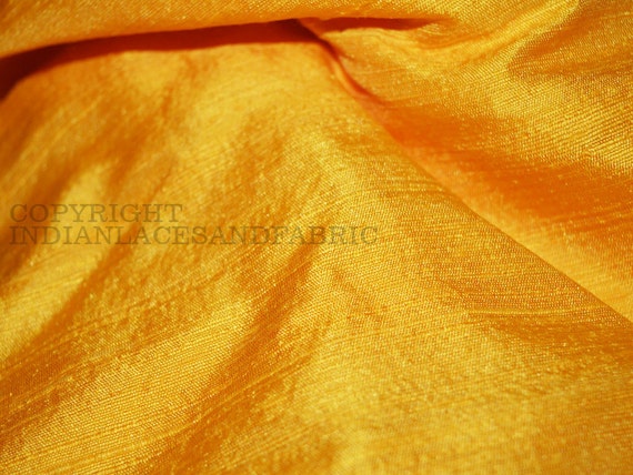 Dupion Silk,Solid Dark Gold Color Dupioni Silk Fabric by yard,Raw Silk 