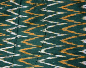 Yellow Ikat Fabric by yard Handloom Ikat Cotton Fabric Homespun Cotton Ikat Upholstery white Fabric Handwoven Ikat Pattern printed fabric