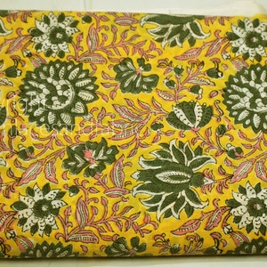 Stampa indiana Tessuto di cotone morbido Timbro a mano Yardage Pantaloncini da abito estivo Pigiama da notte per bambini Cucito