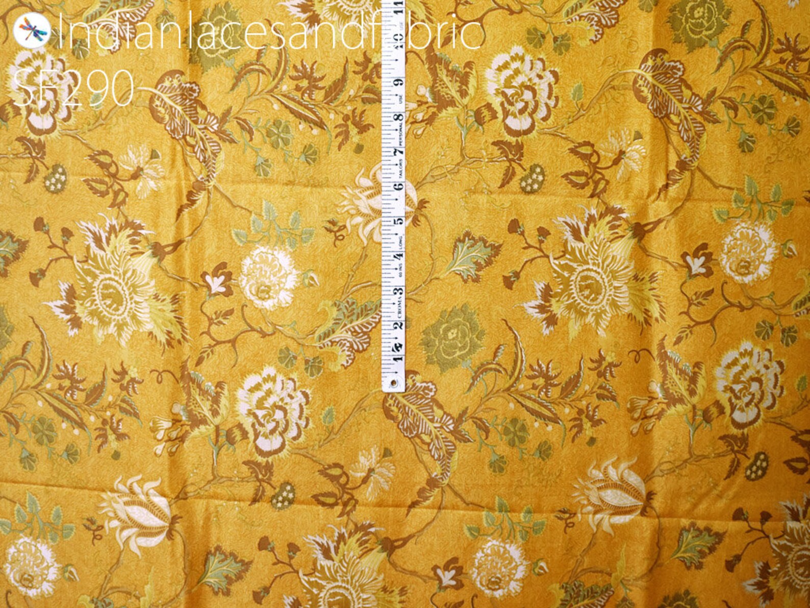 Mustard Yellow Indian Soft Pure Printed Silk Saree Fabric by | Etsy UK