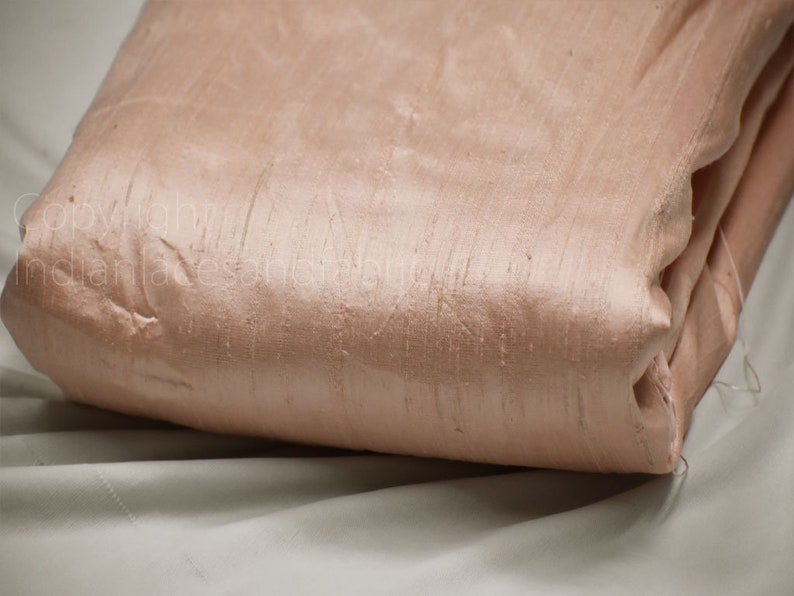 Champagne Pure Dupioni Fabric Raw Silk by the Yard Indian Etsy