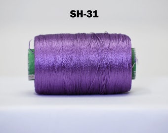 Dark Lavender Silk Thread Spool, Art Silk Thread, Hand And Machine Embroidery Thread, Art Silk Embroidery Thread, Indian Silk Thread