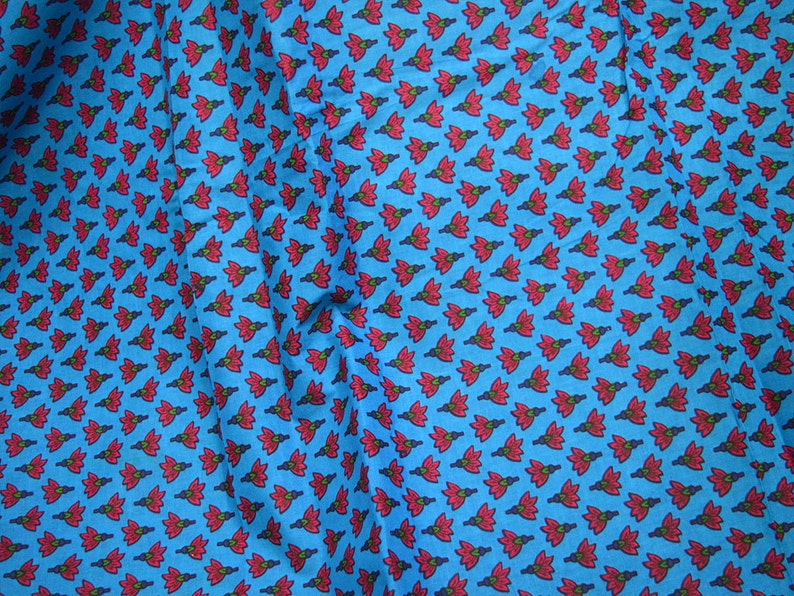 Blue Quilting Soft Cotton Fabric by the Yard Indian Summer Etsy