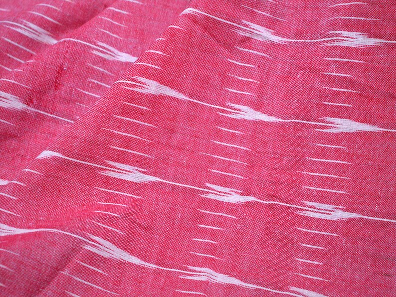 Pink Homespun Ikat Fabric cotton fabric by the yard Indian Etsy