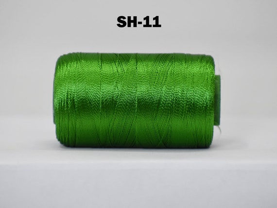 Parrot Green Thread Spool, Art Silk Thread, Hand and Machine Embroidery  Thread, Art Silk Embroidery Thread, Indian Silk Thread 