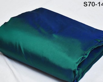 80 gsm Iridescent Green Blue Indian Pure Silk Fabric by the yard Soft Silk Curtains Scarves Costume Apparel Wedding Evening Dresses Dolls