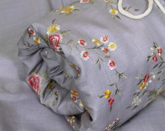 Pure Tussar Silk Embroidery Fabric by the yard Indian Embroidered Raw Silk Wild Natural Handmade Peace Silk Tussah Dresses Material Costumes